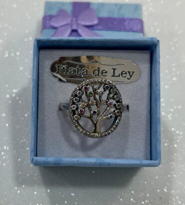 Anillo de árbol de la vida de los 7 chakras