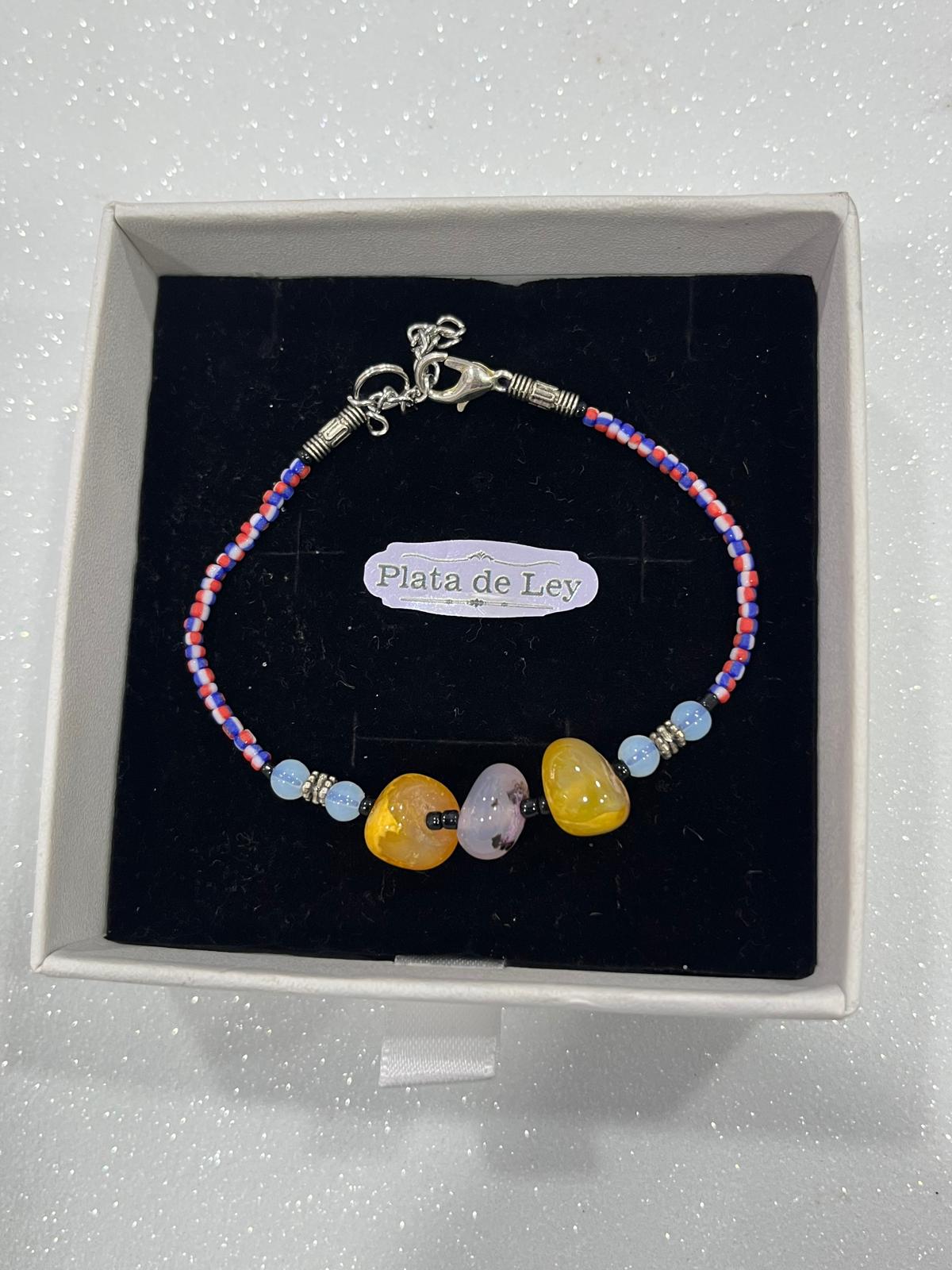 PULSERA TOPASIO AGATA PIEDRA LUNA