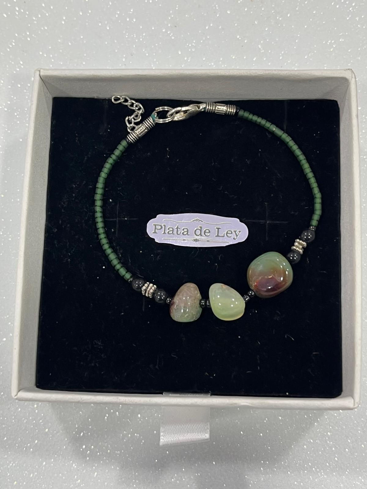 PULSERA JADE Y CUARZO VERDE